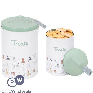 Smart Choice Dog Print Pet Treat Tin 13cm X 19cm