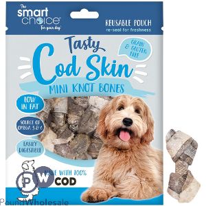 Smart Choice Cod Skin Mini Knot Bones Dog Treats 95g 7 Pack