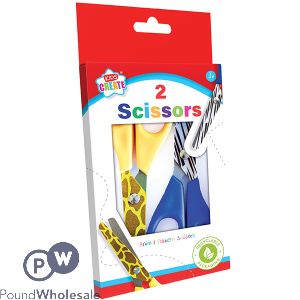 Kids Create Assorted Animal Pattern Scissors 2 Pack
