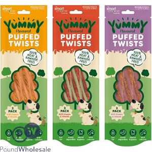Smart Choice Meat-Free Yummy Puffed Twists Dog Treats 3 Pack 120g Assorted Flavours