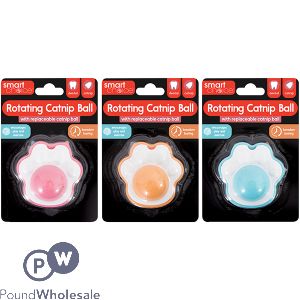 Smart Choice Catnip Roller Ball Cat Toy 6cm Assorted Colours