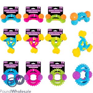 Smart Choice Rubber & Nylon Dental Dog Toy Assorted