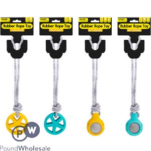 Smart Choice Rubber & Rope Dog Toy 36cm Assorted