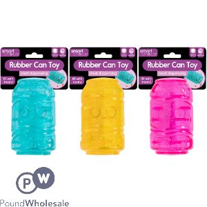 Smart Choice Rubber Treat Dispensing Pop Can Dog Toy Assorted Colours