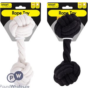Smart Choice Knotted Dumbbell Rope Dog Toy 19cm Assorted Colours