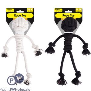 Smart Choice Knotted Rope Man Dog Toy 29cm Assorted Colours
