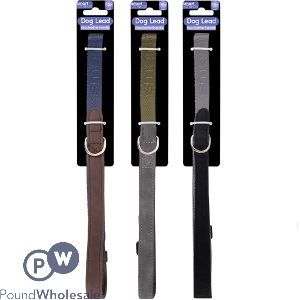 Smart Choice Faux Leather Dog Lead 120cm Assorted Colours