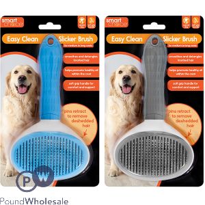 Smart Choice Easy Clean Slicker Pet Grooming Brush Assorted Colours