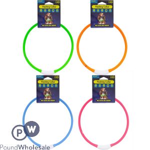 Smart Choice Led Flashing Silicone Dog Collar Assorted Colours