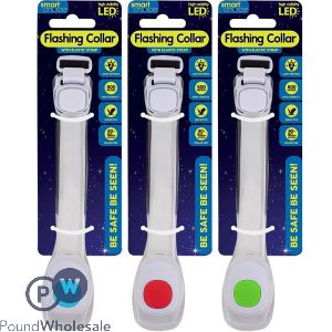 Smart Choice Elasticated Led Flashing Dog Collar Assorted Colours