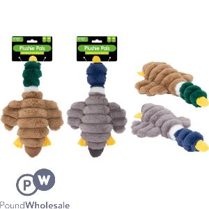 Smart Choice Honking Crinkle Plush Duck Dog Toy 40cm Assorted Colours