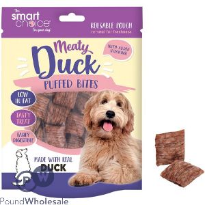 Smart Choice Meaty Duck Puffed Dog Treats 105g