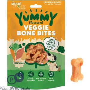 Smart Choice Yummy Meat-free Veggie Bone Bites Dog Treats 100g