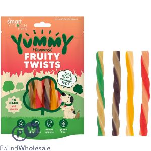 Smart Choice Yummy Meat-free Fruity Twist Sticks Dog Treats 175g