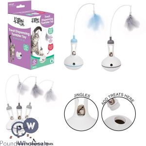 Smart Choice Feather Treat Dispenser Cat Toy Assorted Colours