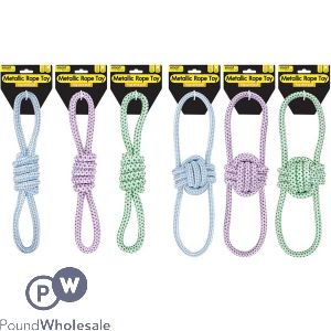 Smart Choice Metallic Rope Dog Toy 38cm Assorted