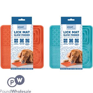 Smart Choice Slow Feeder Textured Dog Lick Mat 25cm X 20cm Assorted Colours