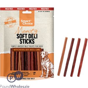 Smart Choice Meaty Soft Deli Sticks Dog Treats 300g