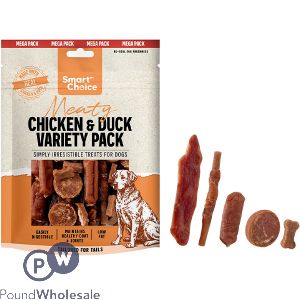 Smart Choice Meaty Chicken & Duck Variety Pack Dog Treats 300g