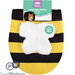 Smart Choice Bumblebee Plush Crinkle Cat Bag 48cm X 36cm