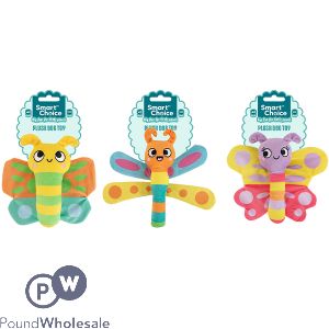 Smart Choice Squeaky Crinkle Plush Flying Insect Puppy Toy 21cm Assorted