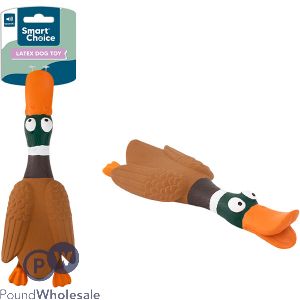 Smart Choice Squeaky Latex Duck Dog Toy 22cm
