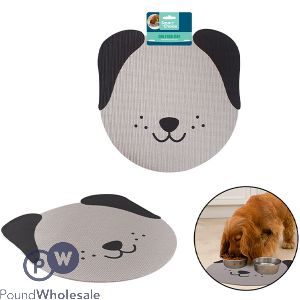 Smart Choice PVC Anti-Slip Dog Head Food Mat 43cm X 42cm