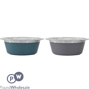 Smart Choice 16.5cm Stainless Steel Pet Bowl 780ml Assorted Colours