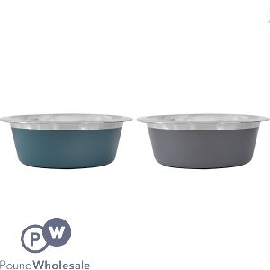 Smart Choice 21cm Stainless Steel Pet Bowl 1.6L Assorted Colours