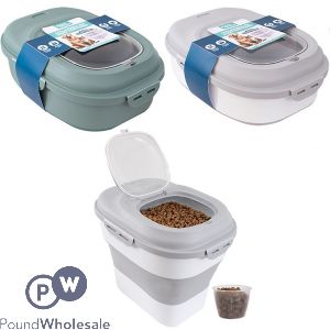 Smart Choice Collapsible Wheelie Pet Food Storage Containers 25l Assorted Colours