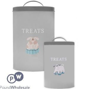 Smart Choice Dog Print Pet Treat Tin 19cm X 13cm