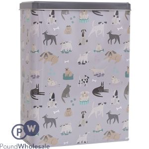 Smart Choice Rectangular Dog & Cat Print Pet Treat Tin 25cm X 18cm