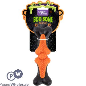 Smart Choice Halloween Rubber & Pp Dental Boo Bone Dog Toy 17.5cm