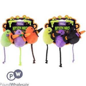 Smart Choice Halloween Catnip Mystic Witch Mice Cat Toys 14cm 3 Pack