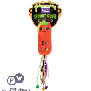 Smart Choice Halloween Ribbons Pompoms Catnip Spooky Kicker Cat Toy 32cm