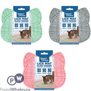 Smart Choice Rubber Cat Head Pet Slow Feeder Lick Mat Assorted Colours