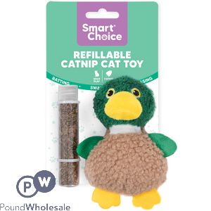 Smart Choice Refillable Plush Duck Catnip Cat Toy