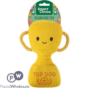 Smart Choice Squeaky Plush Football Trophy Dog Toy 23cm