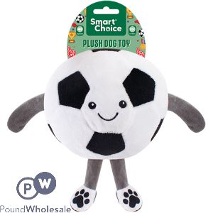 Smart Choice Squeaky Plush Football Dog Toy 20cm