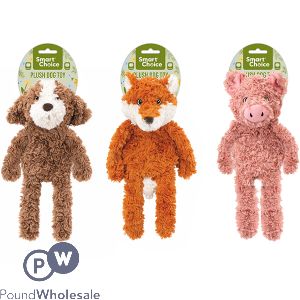Smart Choice Squeaky Plush Soft Flattie Dog Toy 45cm Assorted