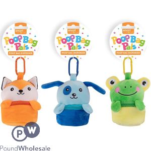 Smart Choice Plush Poop Bag Pals Poo Bag Dispenser 11cm Assorted