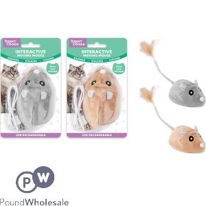 Smart Choice Rechargeable Interactive Moving Mouse Cat Toy Assorted Colours