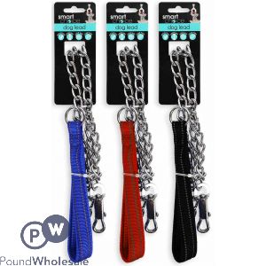 Smart Choice Metal Chain Dog Lead 3 Assorted Colours