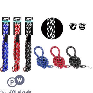 SMART CHOICE STRONG REFLECTIVE ROPE DOG LEAD 1.2M ASSORTED COLOURS