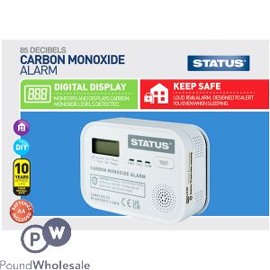 STATUS 85DB DIGITAL CARBON MONOXIDE ALARM