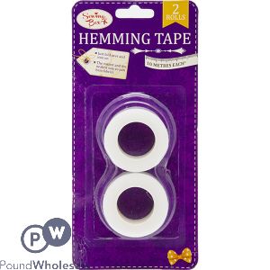 SEWING BOX HEMMING TAPE ROLLS 10M 2 PACK