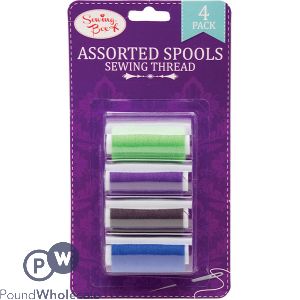 Sewing Box Assorted Colour Sewing Thread 4 Pack