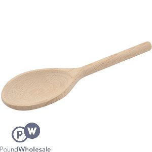 Beech Wood Solid Spoon 8"