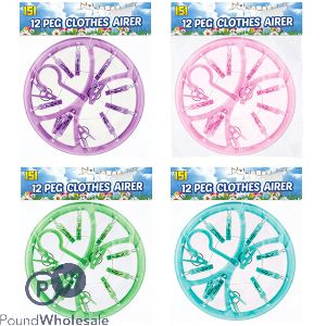 151 12 Peg Clothes Airer Assorted Colours