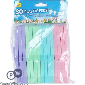 151 Assorted Colour Plastic Pegs 30 Pack
